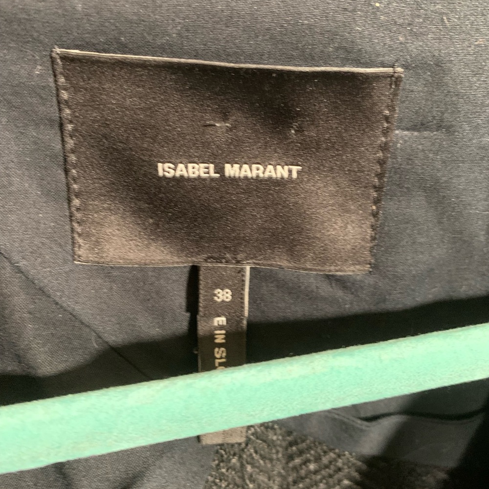 Isabel Marant Womens Etoile Tweed Herringbone Linen Blend Blazer Jacket Size 6 - Picture 6 of 10